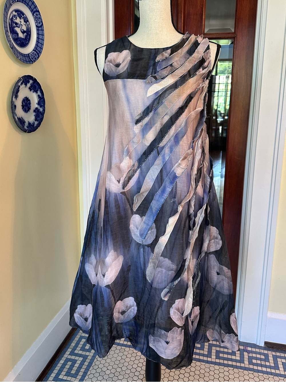 Charsu by Stylewe | Linen Silk Blend Art to Wear Shift Dress, Size S, NWT